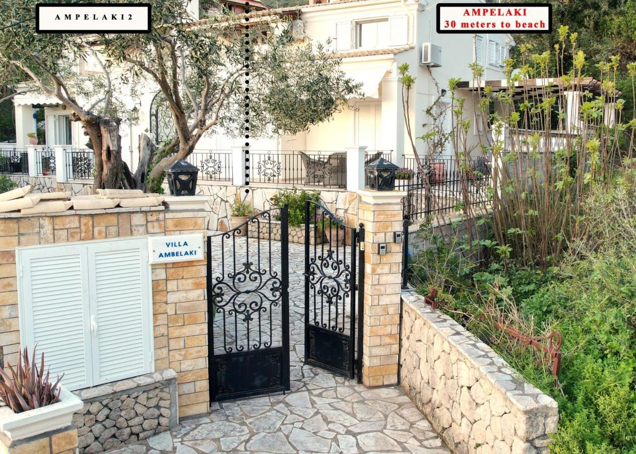 Villa Ampelaki "30 Meters To Beach" Paleokastritsa Ngoại thất bức ảnh